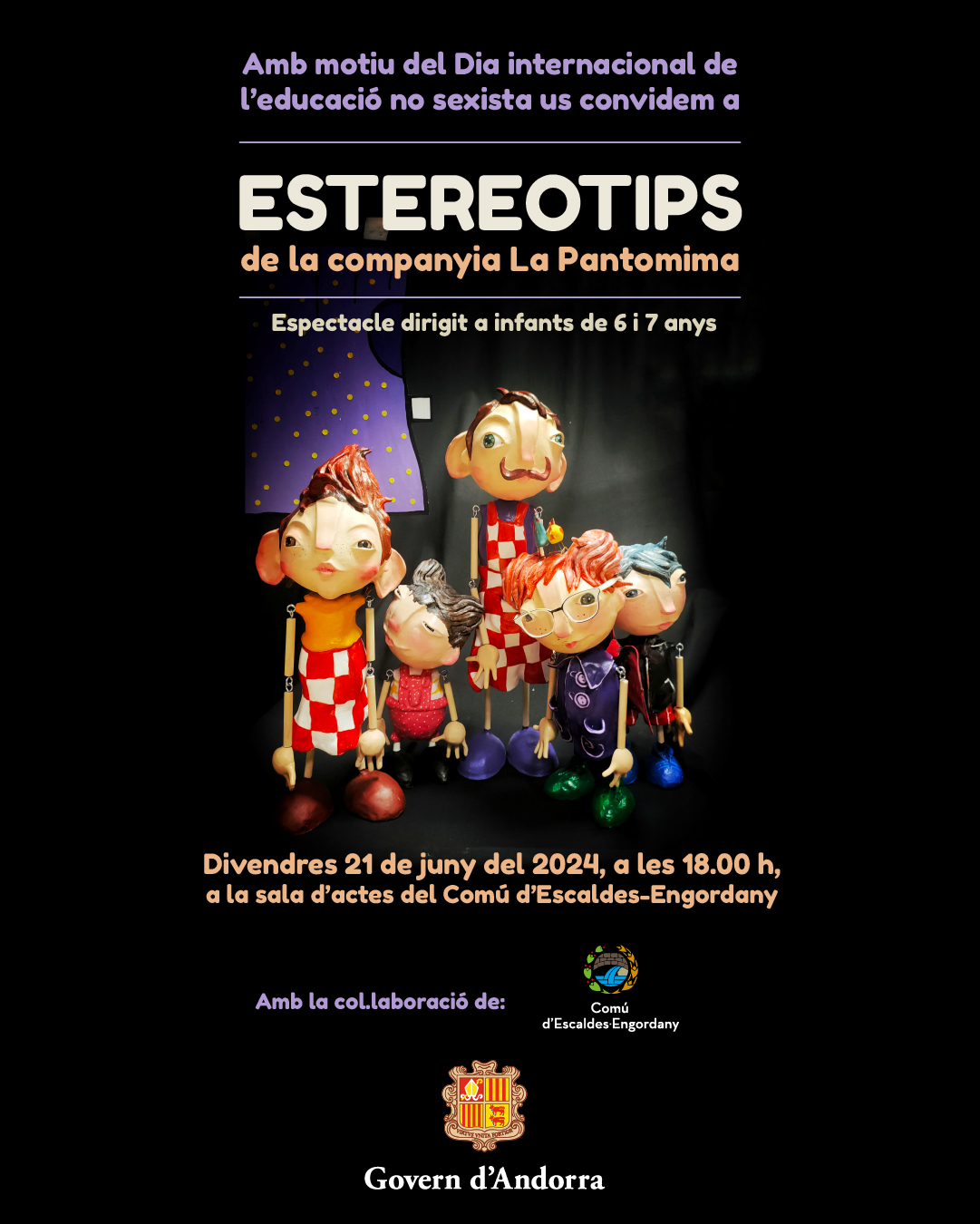 No et perdis l’espectacle ‘Estereotips’ per celebrar el Dia internacional de l’educació no sexista