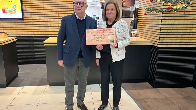 La Gavernera rep més de 4.000 euros gràcies al McHappy Day d’Andorra