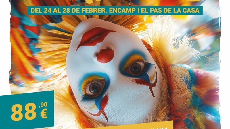 L’arlequí, protagonista de les activitats de Carnaval d’Encamp